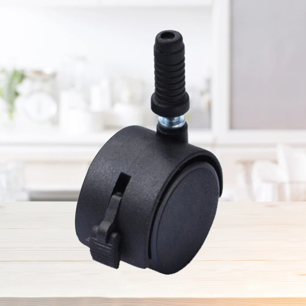 4Pcs Swivel Caster Wheels Black Swivel Caster Wheels Furniture Casters Office Chair Wheel 360 Degree Rotate Hardware Accersory Peaceful Pleasures Health and Wellness