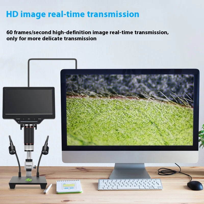7-Inch Ultra Clear Microscope with Screen, Industrial Circuit Board, Motherboard Maintenance, Electronic Magnifying Glass Peaceful Pleasures Health and Wellness