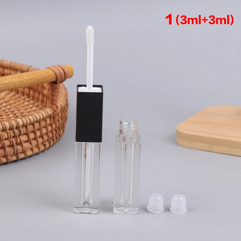 Double-ended Empty Clear Lip Gloss Tube Refillable Mini Lip Balm Bottles Lipstick Containers For Travel Women Girls DIY Makeup Peaceful Pleasures Health and Wellness 1