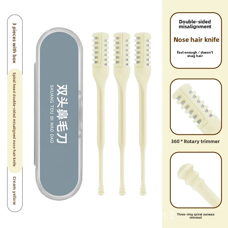 Manual Nose & Ear Hair Trimmer | Stainless Steel Rotary Blade