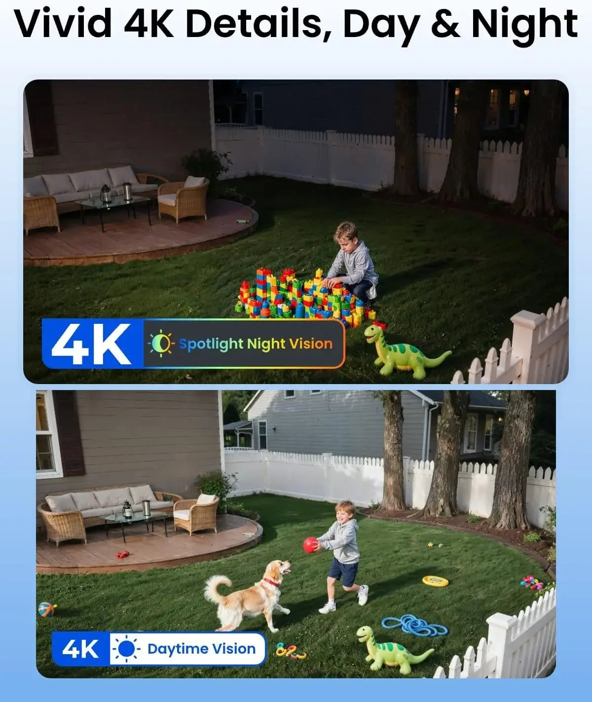 4K Solar Wireless Outdoor Security Camera with 360° Pan Tilt, Color Night Vision, Wi-Fi 6, No Subscriptions Peaceful Pleasures Health and Wellness
