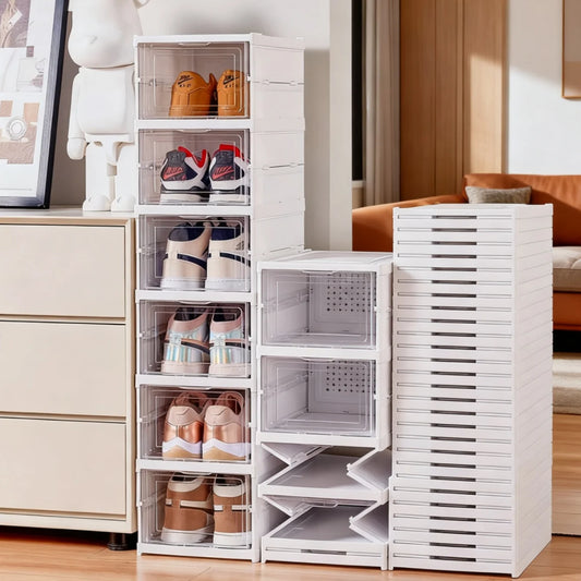 Foldable Shoe Rack Organizer | No Assembly 6-Layer Cabinet Shoe Storage Cabinet Peaceful Pleasures Health and Wellness