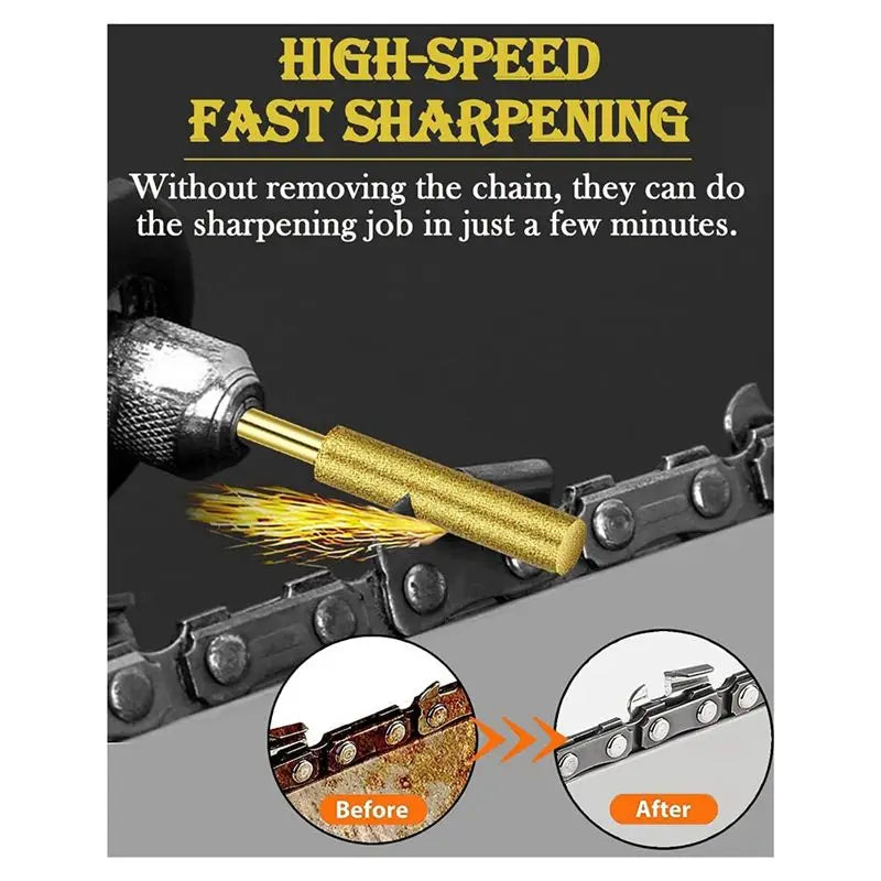 24-Piece Titanium Diamond Chainsaw Sharpening Bits Kit