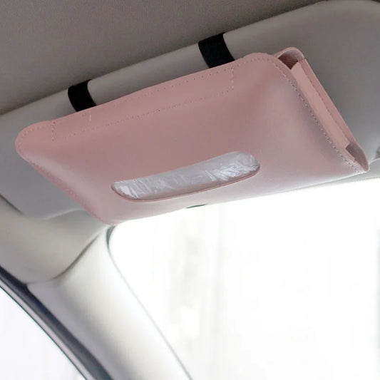 Car Sun Visor Tissue Holder – PU Leather Storage Bag Car Visor Organizer Peaceful Pleasures Health and Wellness