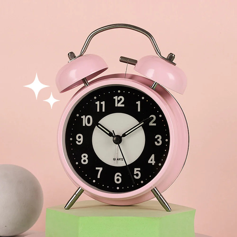 Vintage Twin-Bell Alarm Clock | Retro Analog Desk Clock
