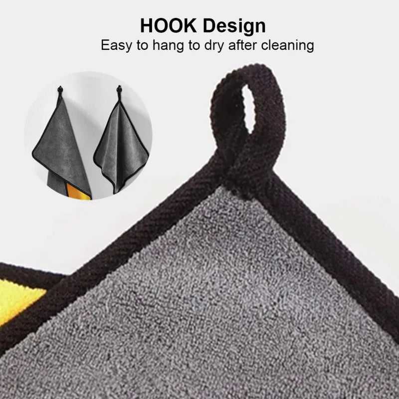 Thickened Microfiber Car Wash Towels – Absorbent, Lint-Free