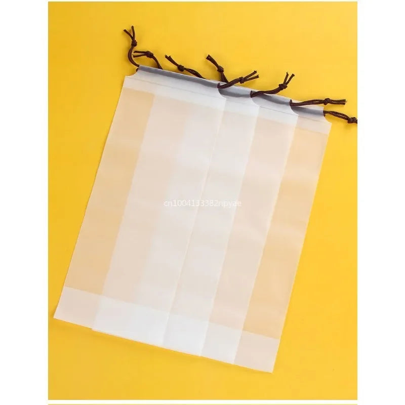 Collapsible Umbrella Storage Waterproof Bag Wet Carry-On Bag Reusable Umbrella Cover for Travel Translucent Drawstring Pocket Peaceful Pleasures Health and Wellness 4PCS