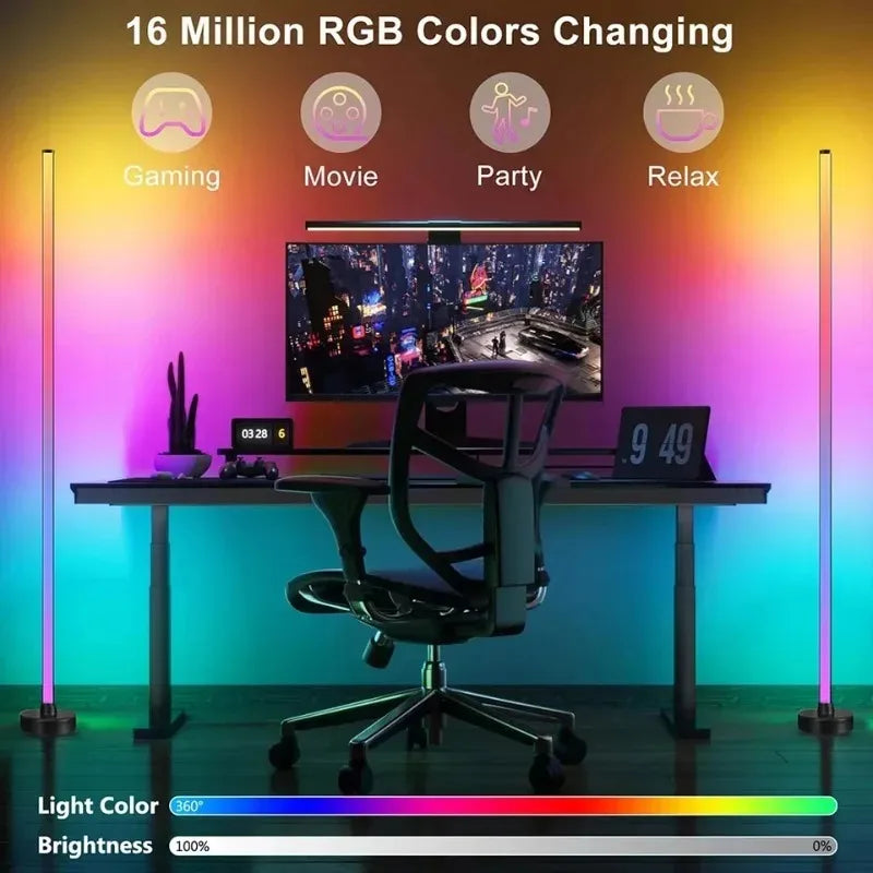 RGB Smart LED Floor Lamp | App, Remote & Music Sync Control