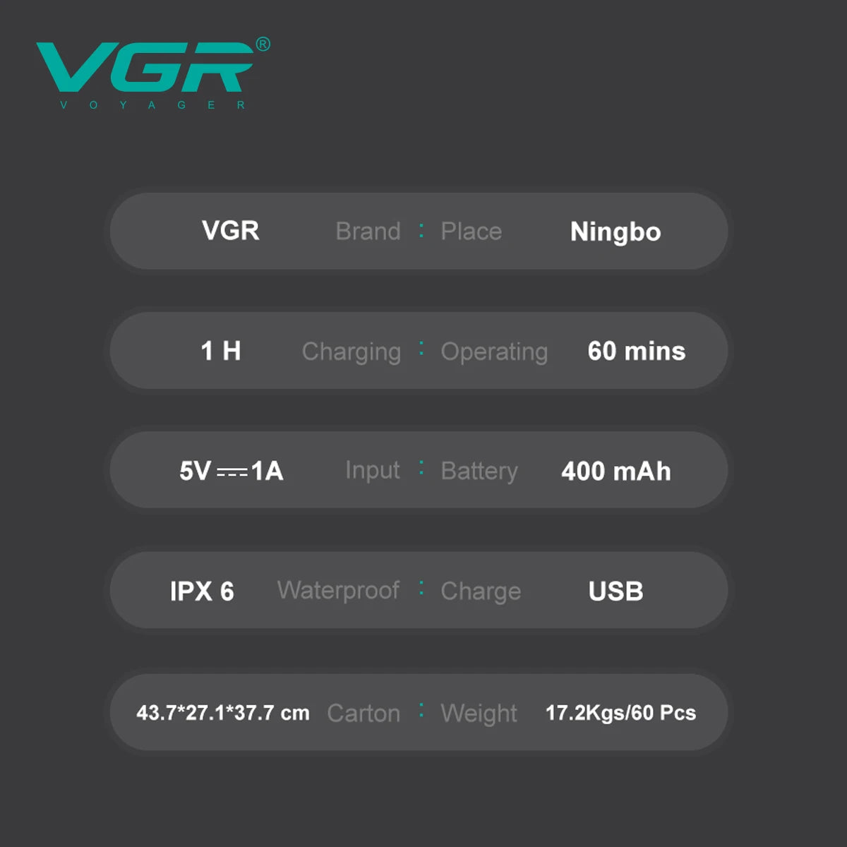 VGR New Metal Mech Wind Shaver Professional Grade Beard Whitening Device Convenient Home Shaver LED Digital Hair Trimmer V-344 Peaceful Pleasures Health and Wellness