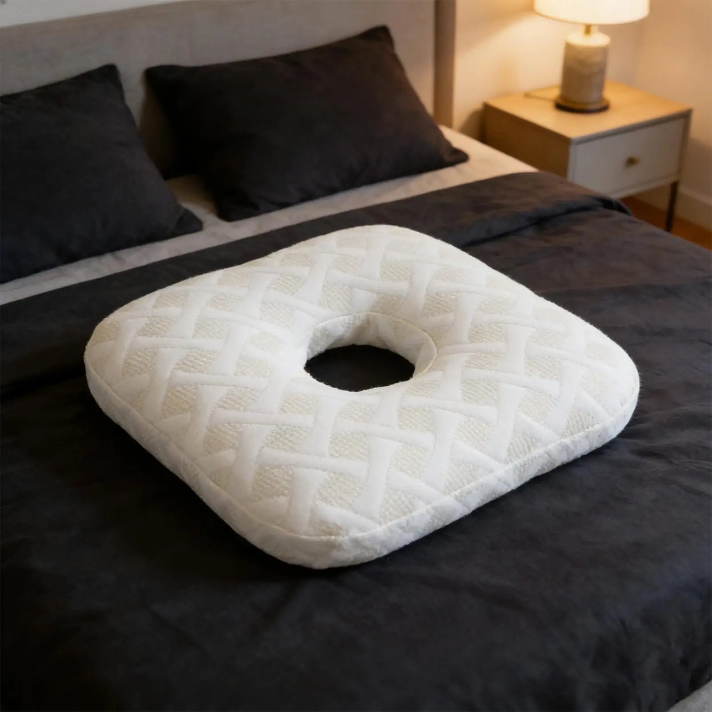 Ear Piercing Pillow for Side Sleepers | Memory Foam Ear Hole