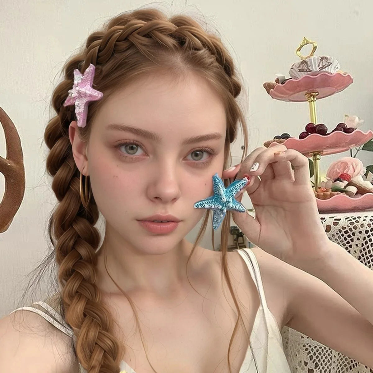 Resin Starfish Hair Clip | Duckbill Beach Barrette for Women