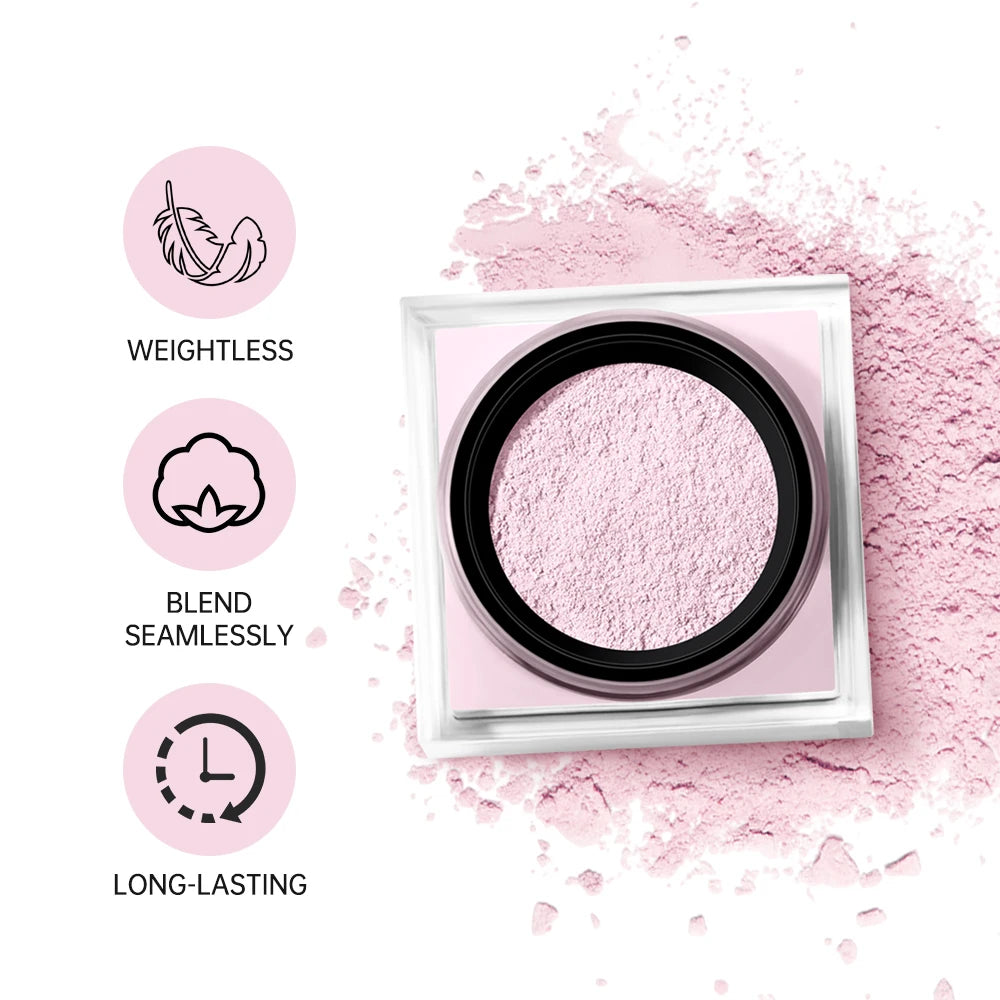 Waterproof Loose Baking&Setting Powder Long Lasting Oil Control Matte Setting Powder Natural Brightening Face Cosmetics Peaceful Pleasures Health and Wellness