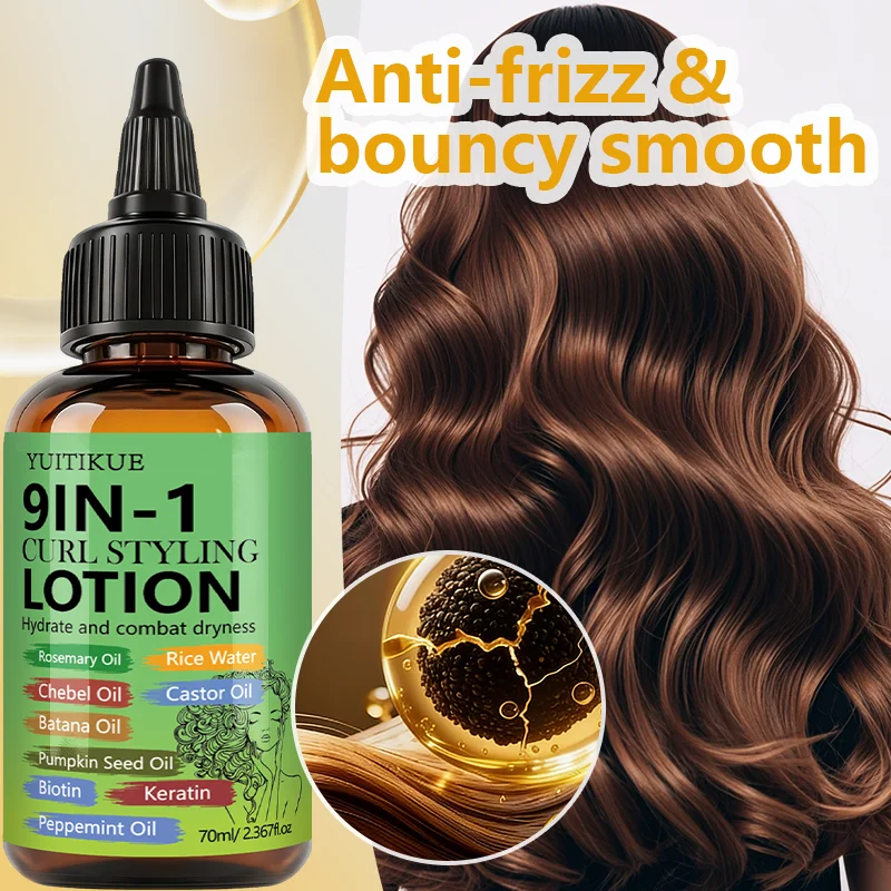 YUITIKUE 9-in-1 Curl Styling Lotion – Anti-Frizz & Hydrating Curl Styling Lotion Peaceful Pleasures Health and Wellness