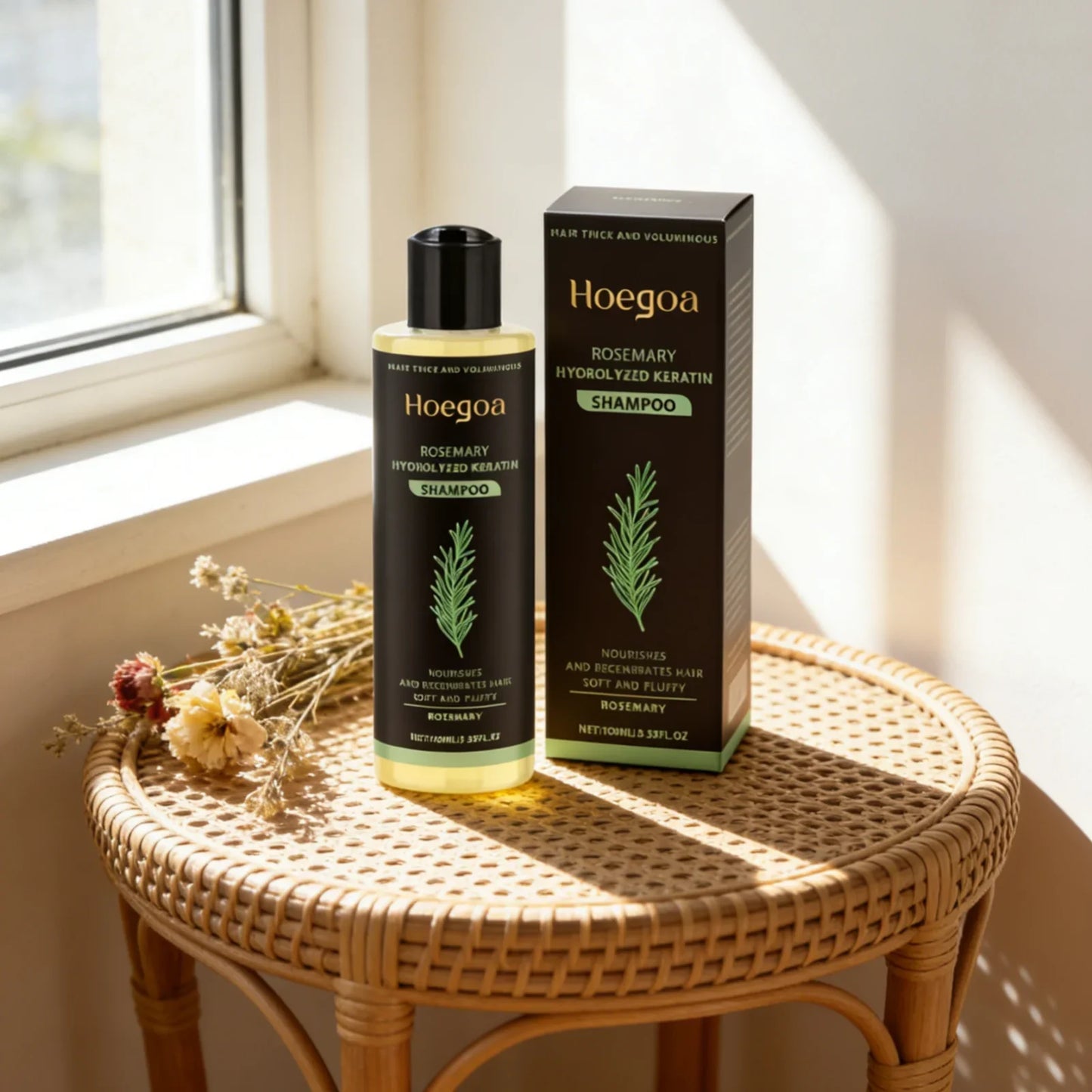 Hoegoa Rosemary Keratin Shampoo – Anti-Frizz & Hair Repair