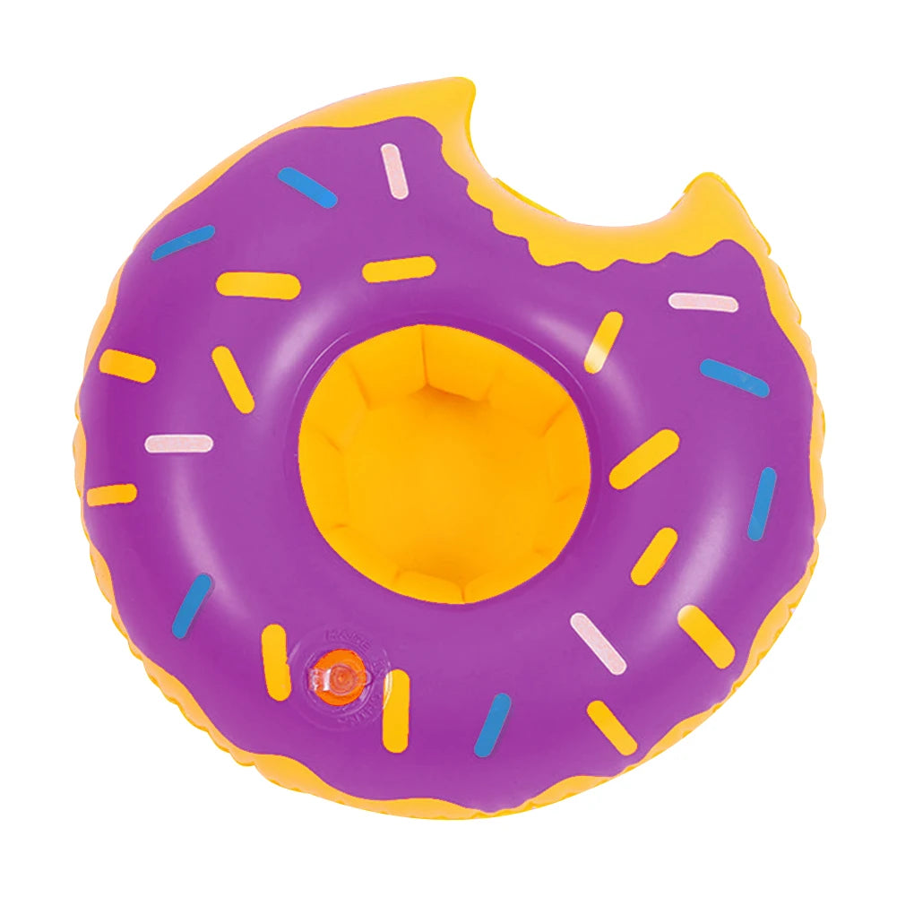 Inflatable Donut Cup Holder Coaster – Pool, Party & Beach Peaceful Pleasures Health and Wellness PURPLE france