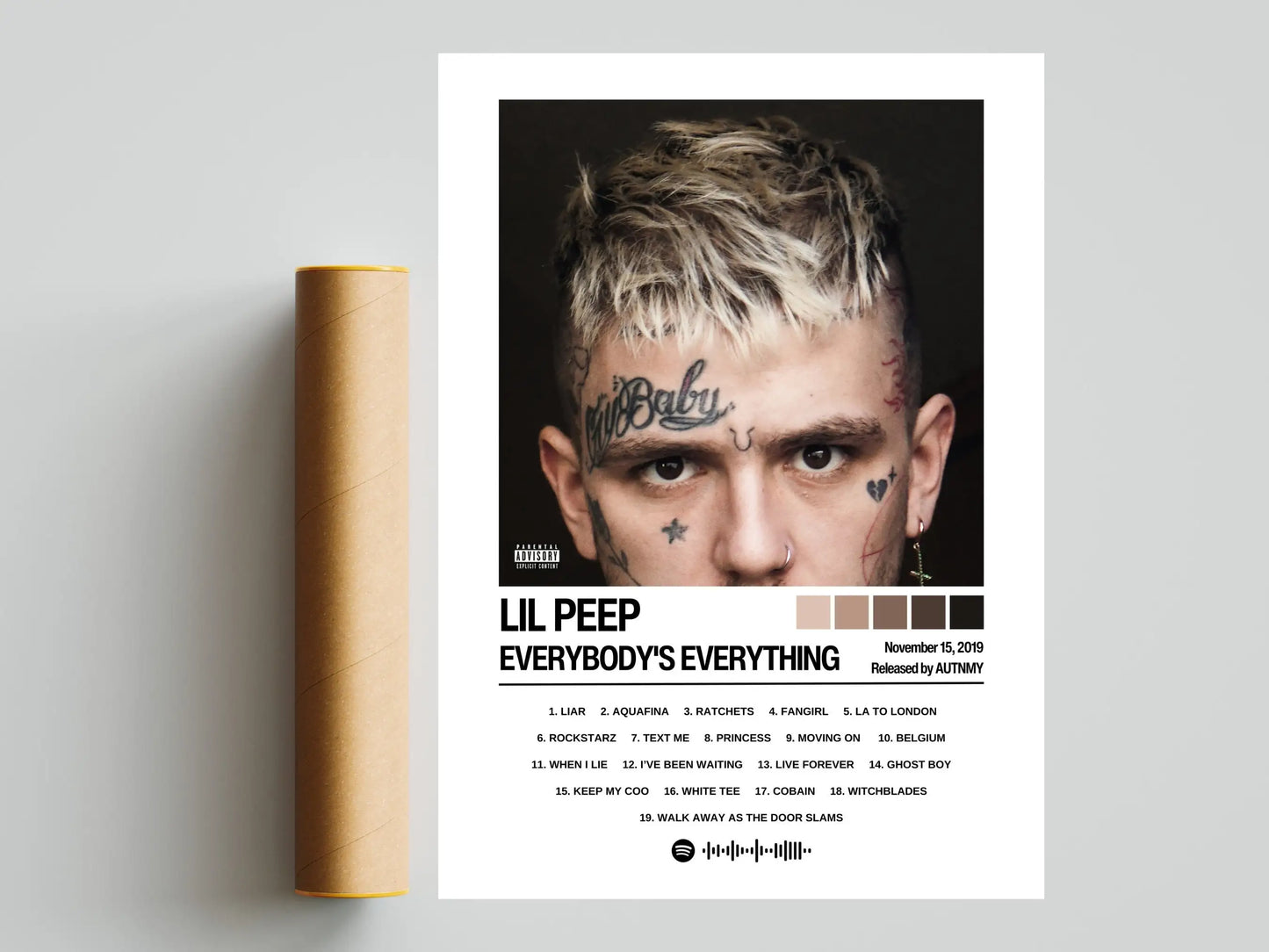 Lil Peep album Poster Music Album poster Fan gift Canvas printing poster Wall Art decoration painting Home Bedroom decoration Peaceful Pleasures Health and Wellness A5 40X60CM