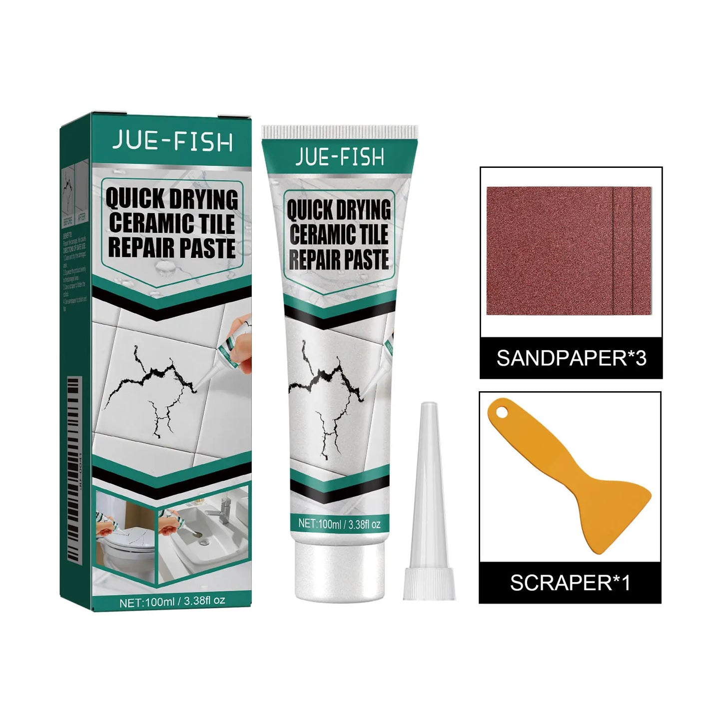 Ceramic Tile Repair Paste – Fast Drying Crack & Scratch Filler