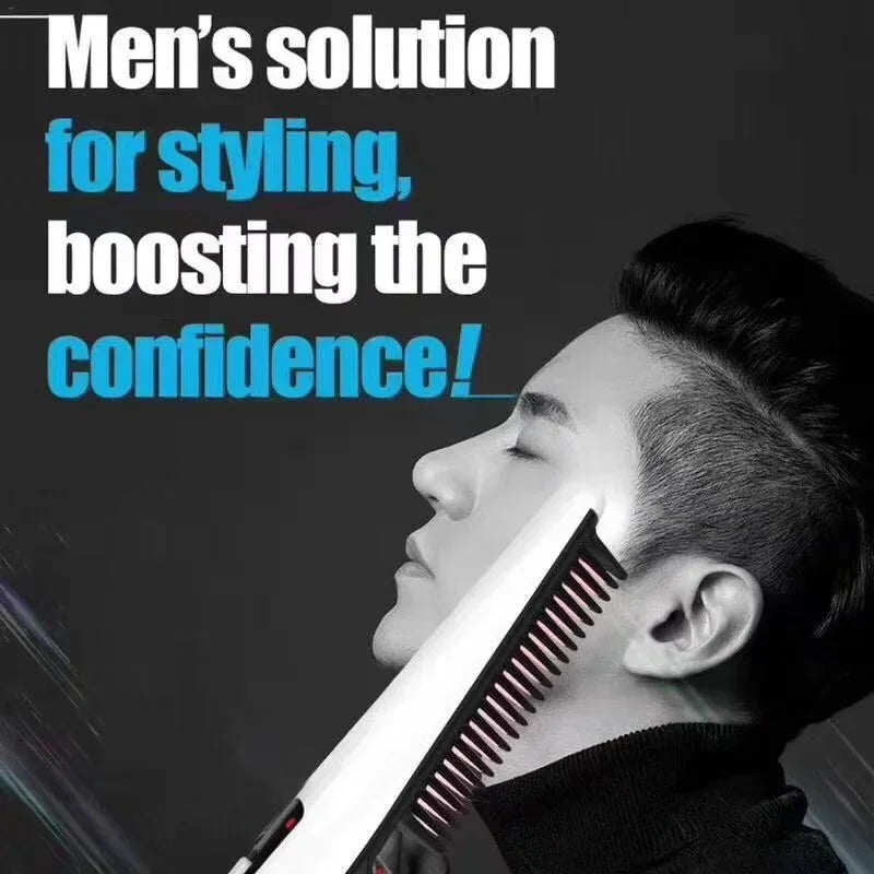 Men's Electric Hair & Beard Straightener Comb | Fast Heat