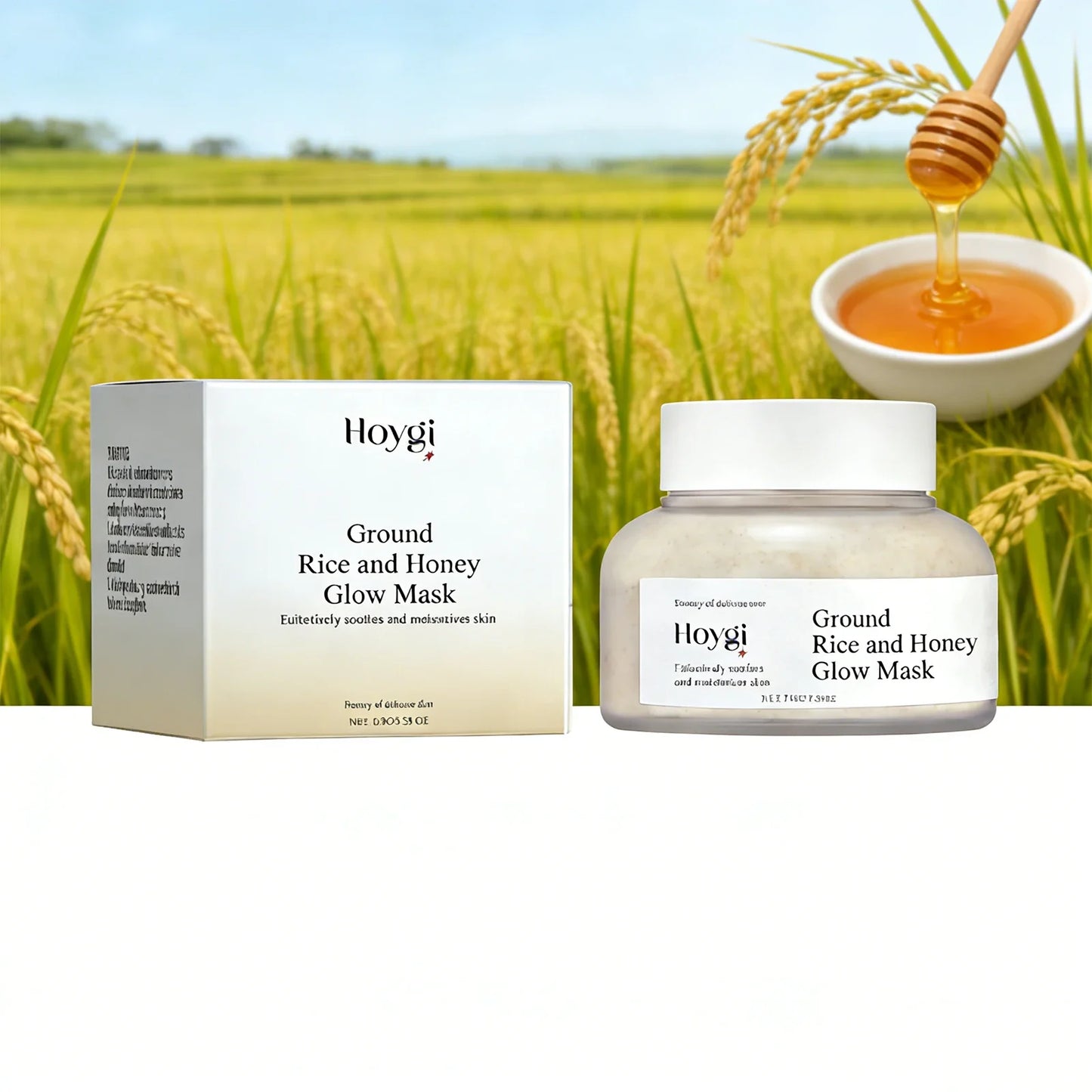 Hoygi Rice Honey Face Mask – Pore Minimizing, Oil Control 150g