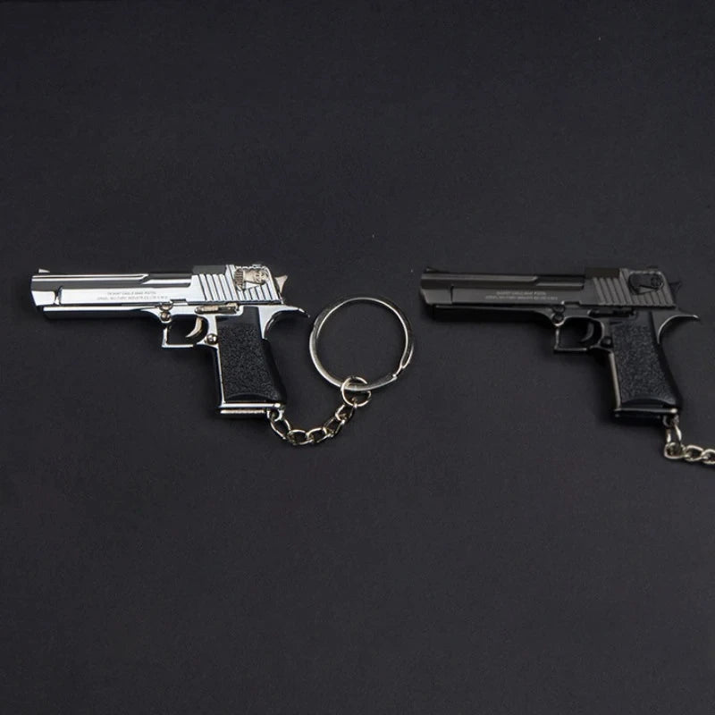 Desert Eagle Pistol Model Keychain 1:4 Scale Alloy Metal Mini Toy Gun For Adults Kids Christmas Gift Peaceful Pleasures Health and Wellness