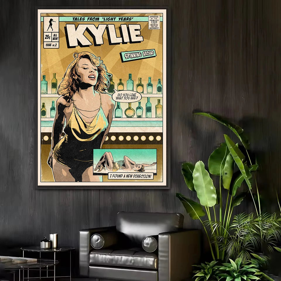 Classic Pop Singer Britney P!nk Katy Retro Comic Style Album Covers Aesthetic Poster Canvas Painting Wall Pictures Home Decor Peaceful Pleasures Health and Wellness