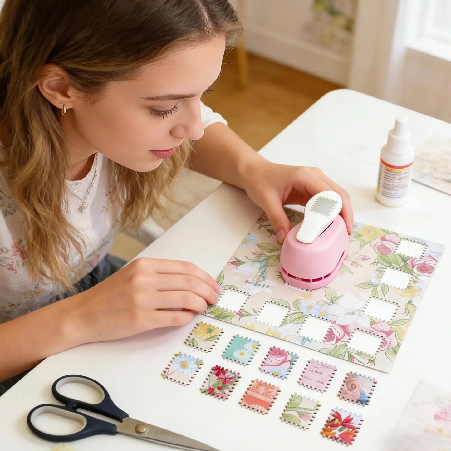 Rectangular Postage Stamp Punch for Scrapbooking & Cards