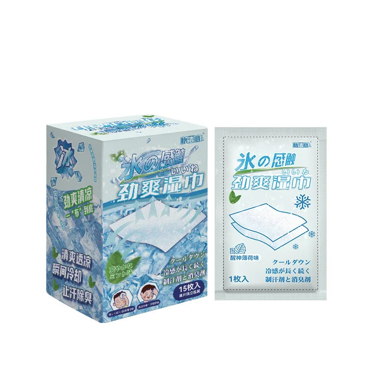 Mint Cooling Wet Wipes – Portable Refreshing Summer Wipes