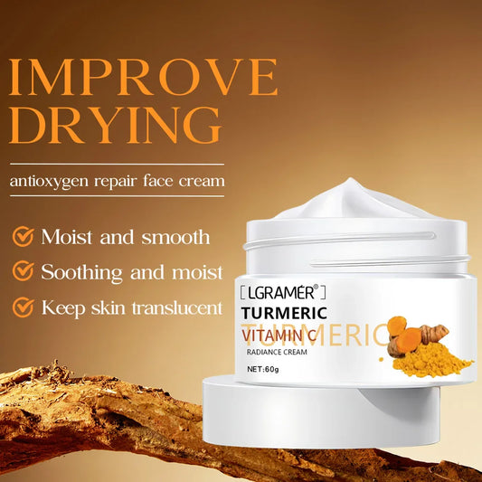 Turmeric Face & Body Cream – Vitamin E, Hyaluronic Acid, Collagen Turmeric Face Cream Oasis Select