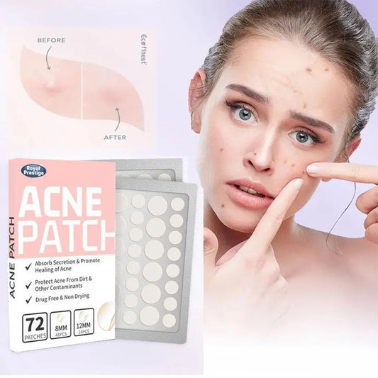 72pcs Invisible Salicylic Acid Acne Patches Anti-Acne Spot Treatment, Waterproof Pimple Concealer, Repair Stickers for Blemish Peaceful Pleasures Health and Wellness