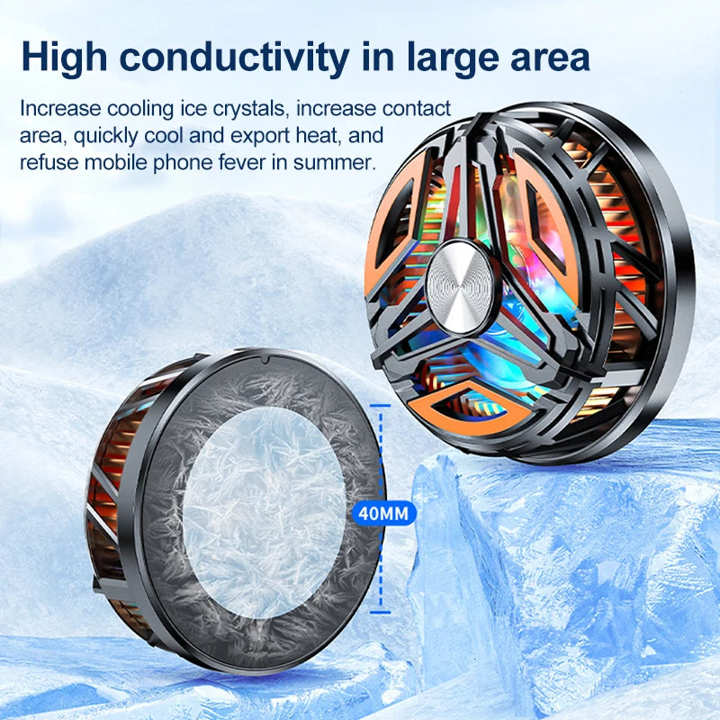 Magnetic Portable Cooler For Mobile Phone Radiator Cooling Fan For Mobile Processor Cooler Cell Cooling Cooler Fan Games Peaceful Pleasures Health and Wellness