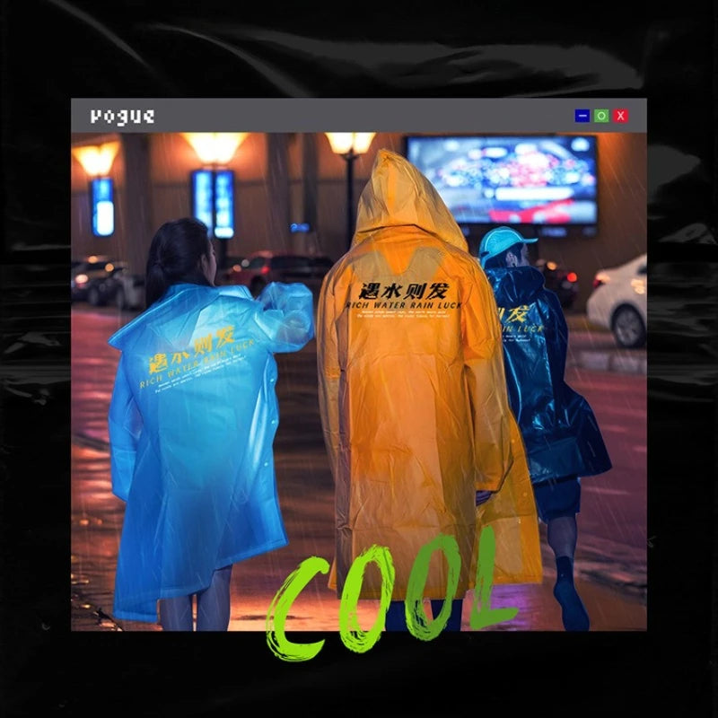 Clear Transparent Waterproof Rain Poncho – Adult Trench Raincoat Waterproof Rain Poncho Peaceful Pleasures Health and Wellness