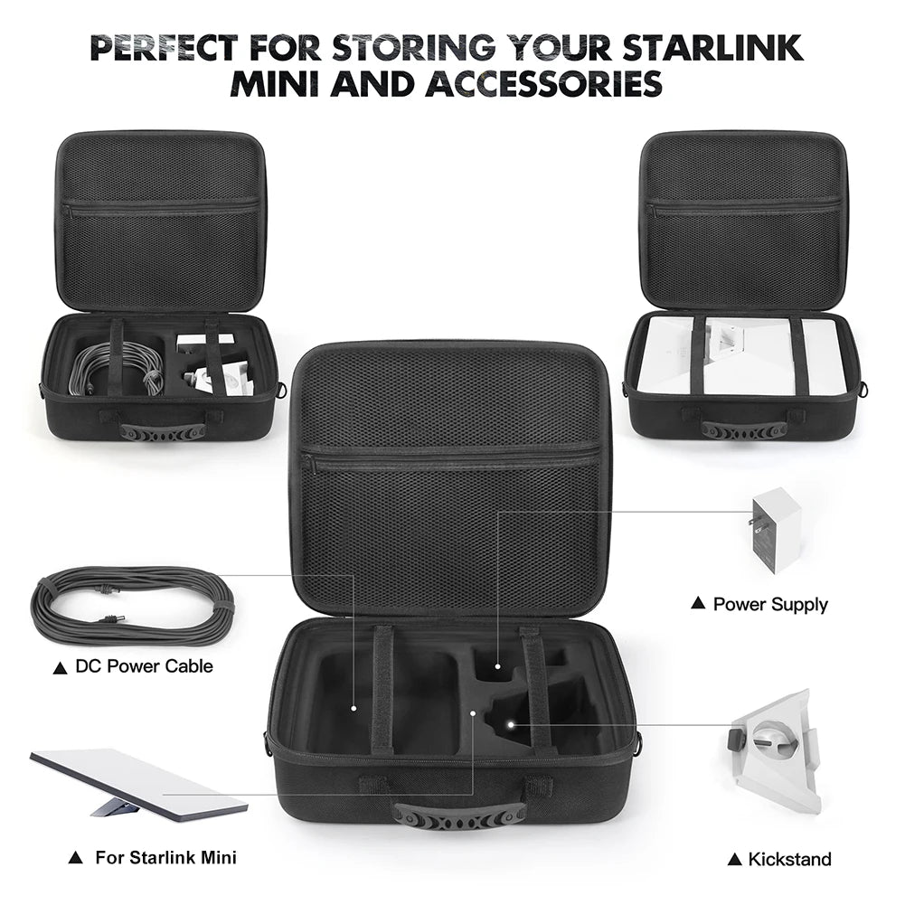 For Starlink Mini Ultra-Light Protect Case Anti-Scratch Storage Box Portable Travel Carry Bag Power Cord Storage Handbag Peaceful Pleasures Health and Wellness