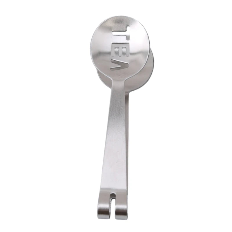 Stainless Steel Tea Bag Clip Tongs Teabag Squeezer Strainer Holder Grip Spoon Mini Tea Leaf Anti-hot Clamp Peaceful Pleasures Health and Wellness