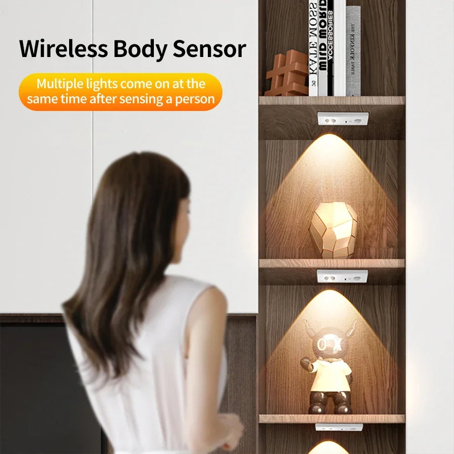 Rechargeable LED Motion Sensor Cabinet Light – Remote & Timer