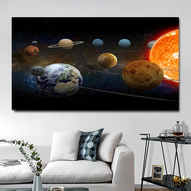 Solar System Pictures Nebula Space Universe Posters and Prints Science Canvas Painting Wall Art for Living Room Decor Cuadros Peaceful Pleasures Health and Wellness w3811 solar-5 30x60cm