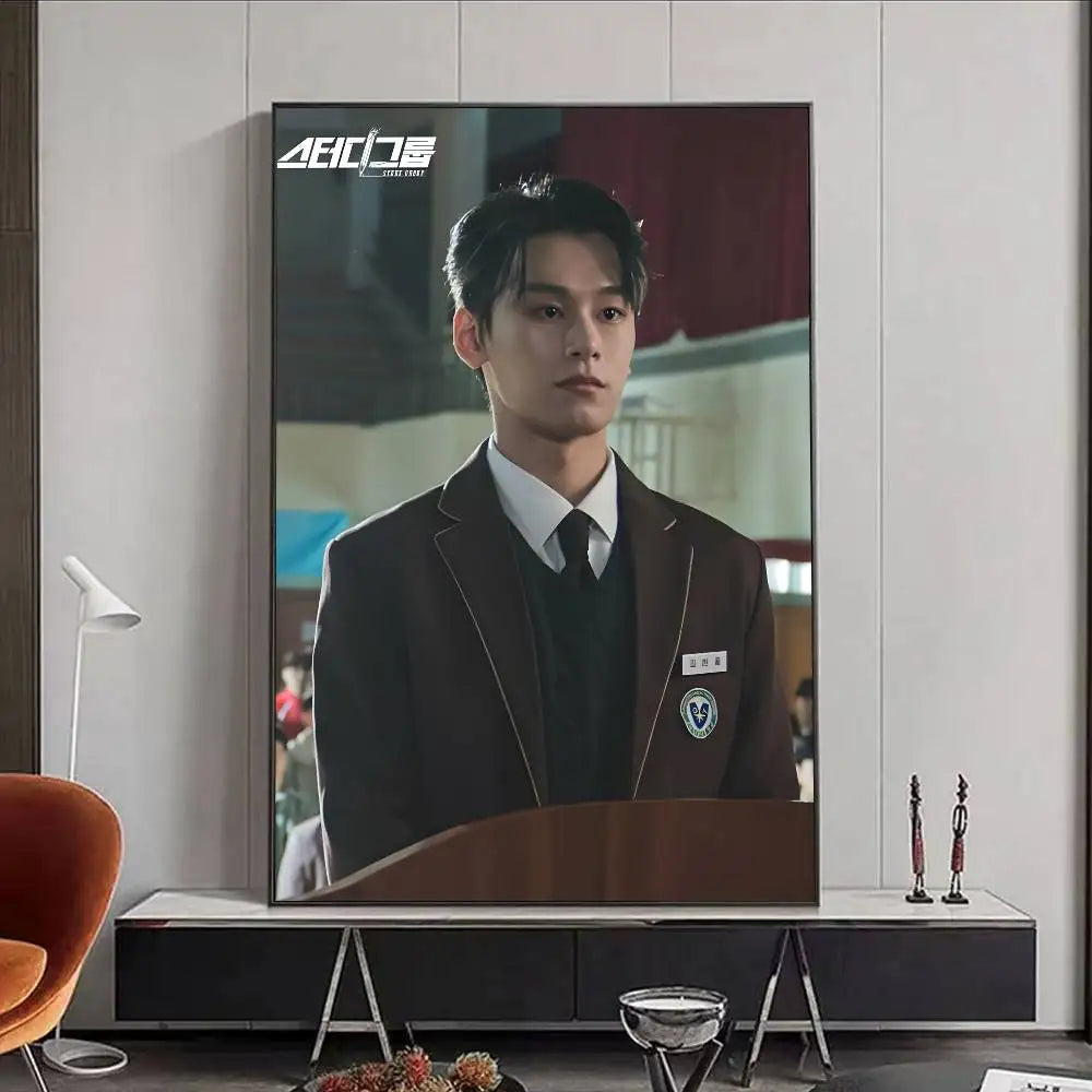 K-Drama Study Group HD Wall Poster | Waterproof PVC Art