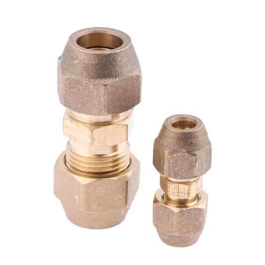 New 1Pcs 2 3 4 5mm Quick Connectors Straight Pipe Extension Joint No-Weld Fittings With Flare Nuts Copper Connectors Peaceful Pleasures Health and Wellness