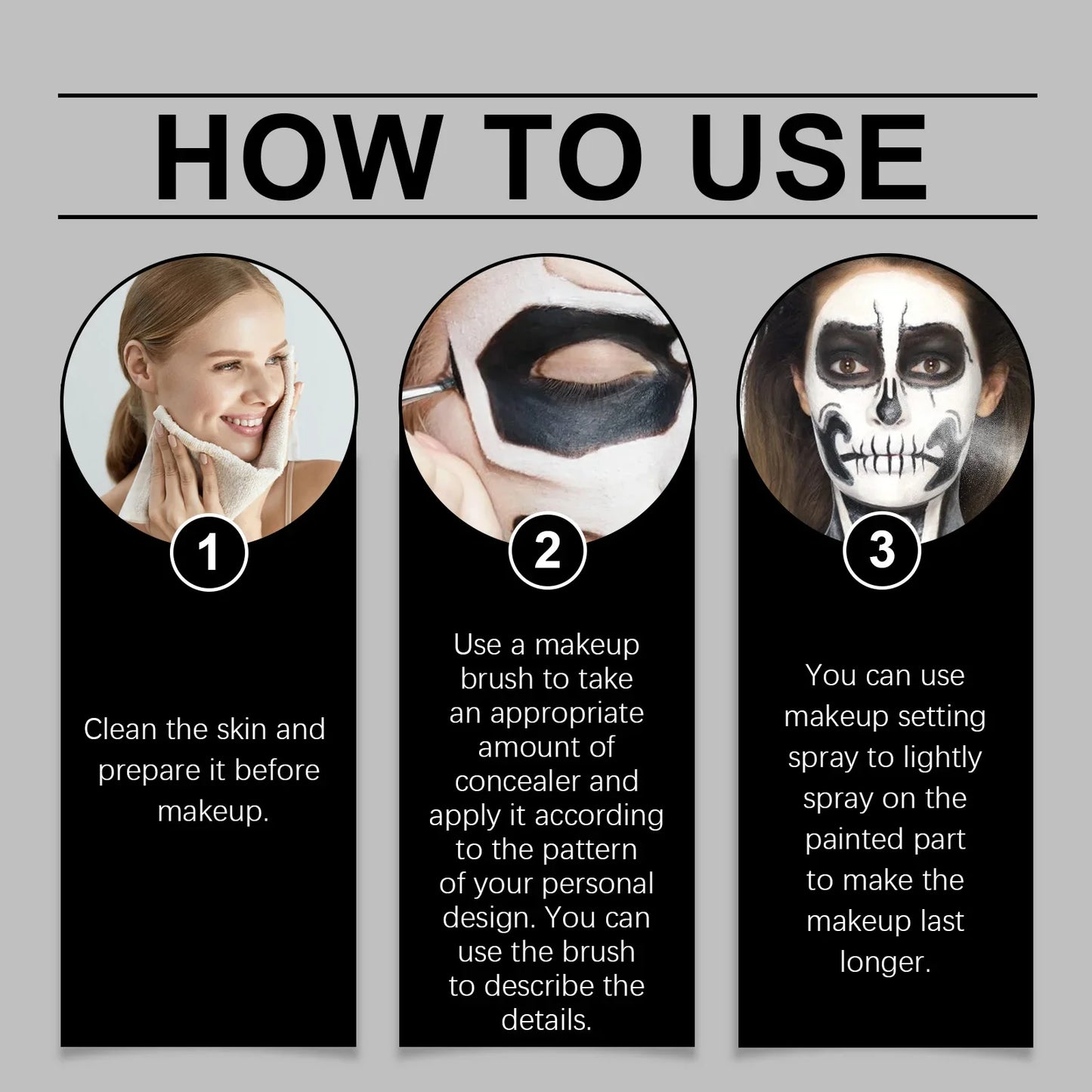 Halloween Multicolor Body Paint – Quick-Dry Clown & Costume Liquid