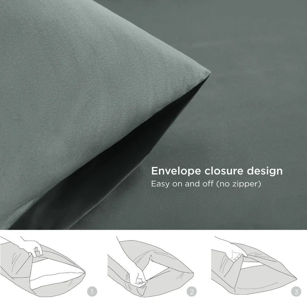 2pcs/set 51*66cm/51*101cm Rectangle Polyester Fabric Pillow Cases For Home/Hotel Pillowcases Solid Color Pillow Covers Peaceful Pleasures Health and Wellness