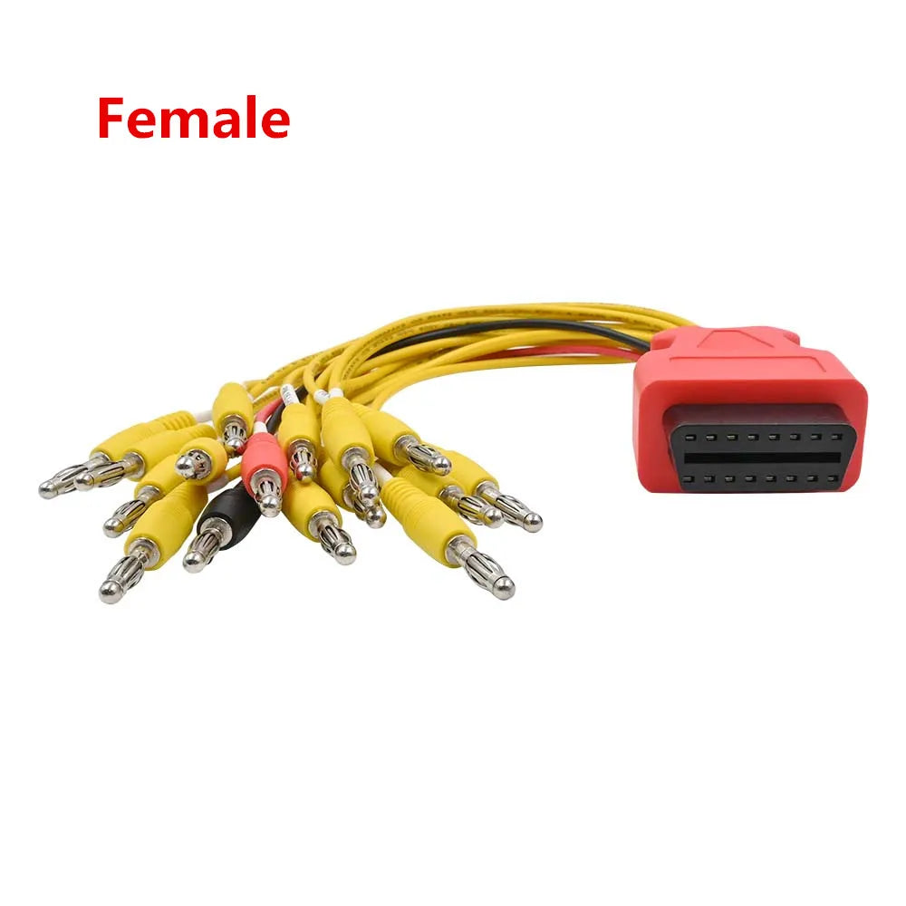 OBD2 16-Pin Jumper Connector Male Female – ECU Diagnosis Tool