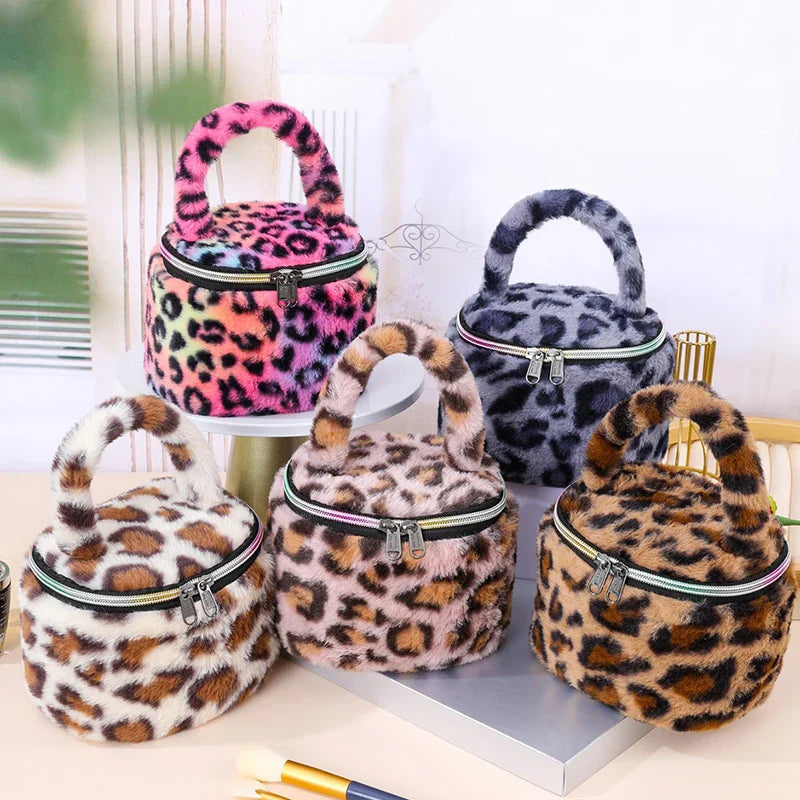 Large Leopard Print Makeup Bag – Travel Cosmetics Organizer
