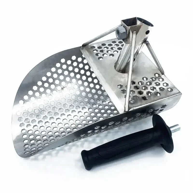 Beach Sand Scoop Shovel Metal Detector Sand Scoops Treasure Detecting Metal Detector Hunting Stainless Steel Tool Hex Peaceful Pleasures Health and Wellness Sand Scoop