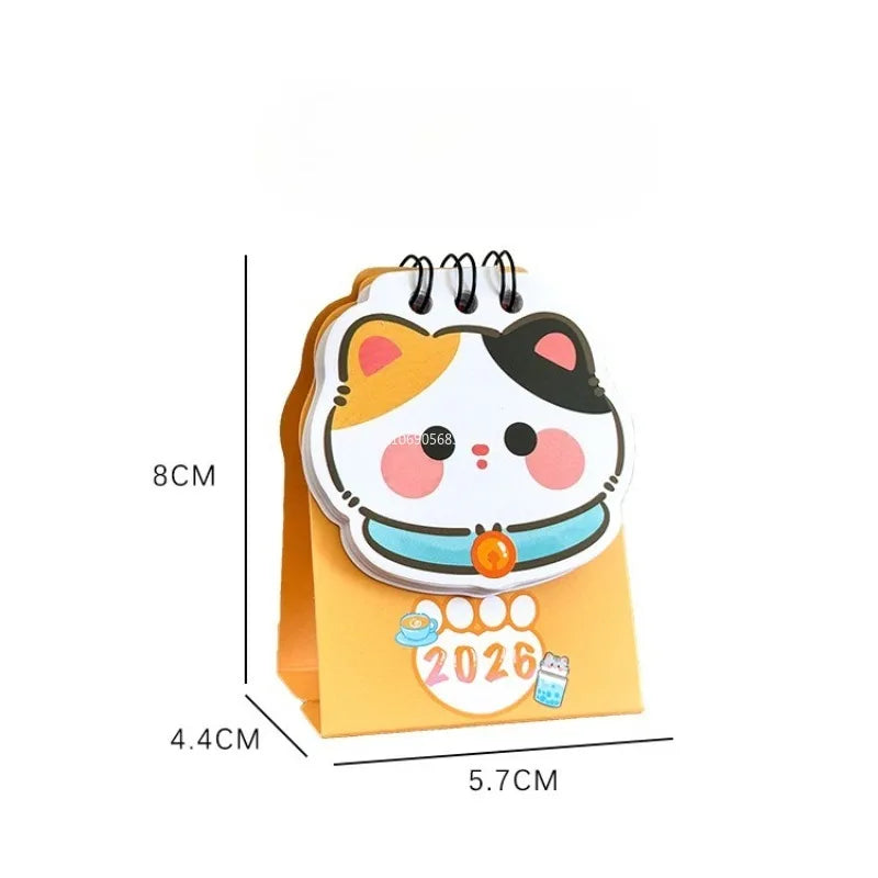 Cute 2026 Mini Desk Calendar Cartoon Cat Daily Organization Desktop Calendar Coil Planner To Do List Coil Calendar School مكاتب Peaceful Pleasures Health and Wellness