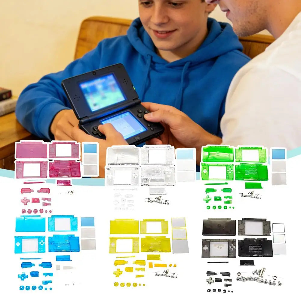 For Nintendo NDSL DS Lite Console Replacement Housing Shell Front Cover Battery Case Buttons Full Set Repair Parts Electronics Peaceful Pleasures Health and Wellness