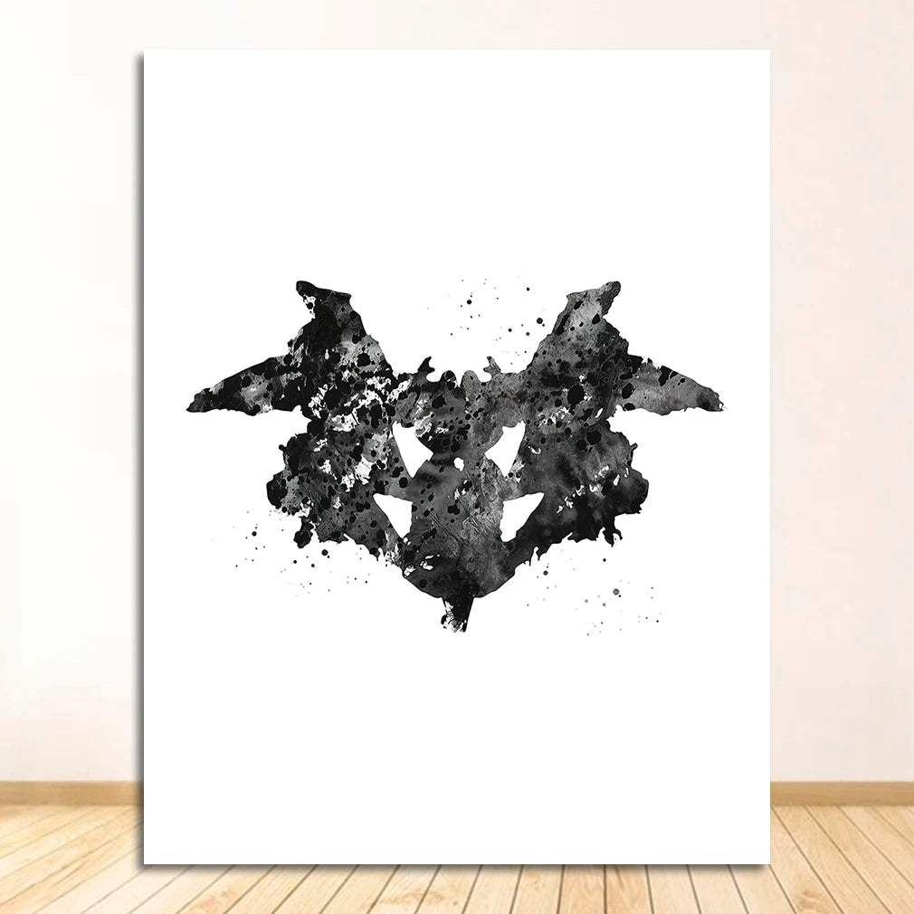 Rorschach Test Canvas Wall Art | Psychologist Gift Print
