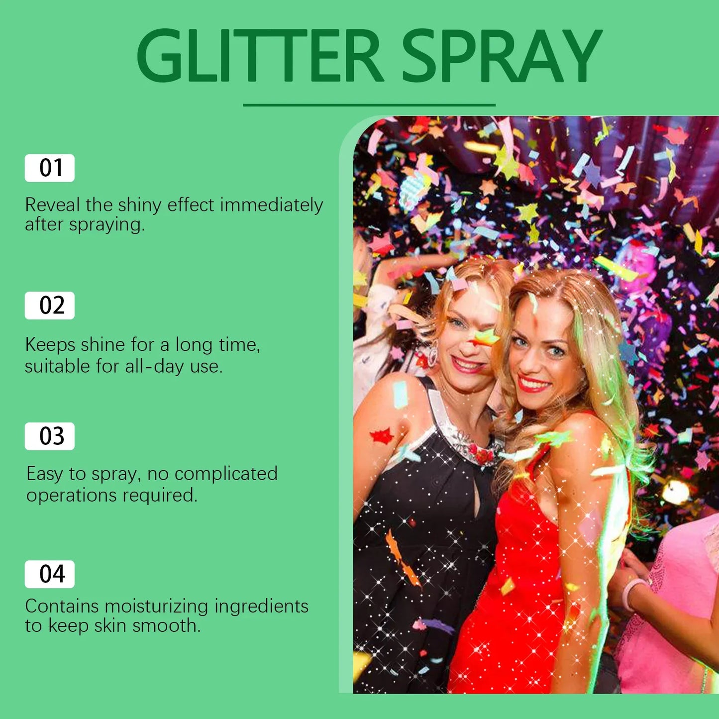 Eelhope Glitter Spray – Body, Face, Hair & Clothes Shimmer