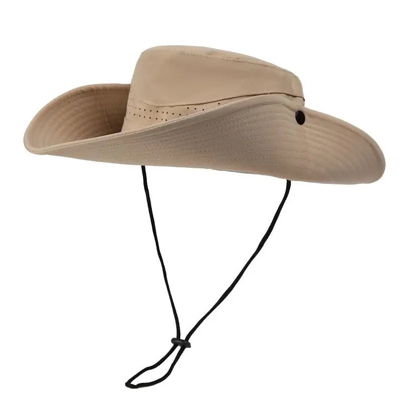 Quick-Dry Wide Brim Bucket Hat – Unisex Outdoor Sun Hat