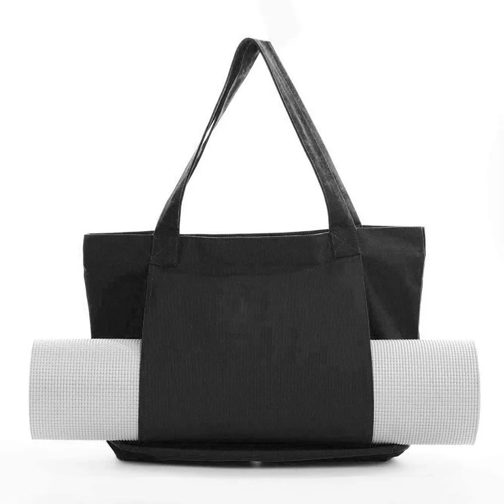 Canvas Crossbody Yoga Mat Bag with Padded Straps – Lightweight