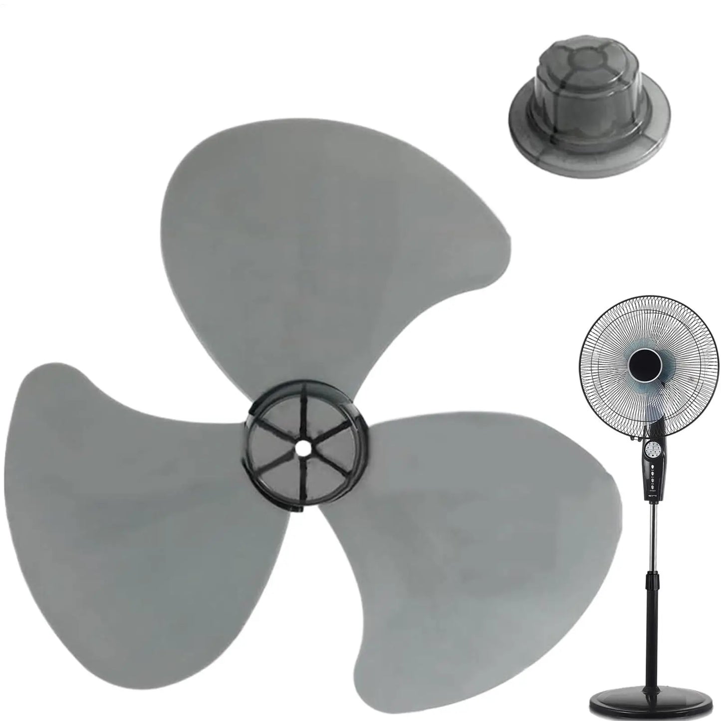 3-Blade Fan Propeller Replacement, Powerful Cooling Floor Standing Fan Blades for Pedestal Fan, Home Outdoor RV Room Use Peaceful Pleasures Health and Wellness