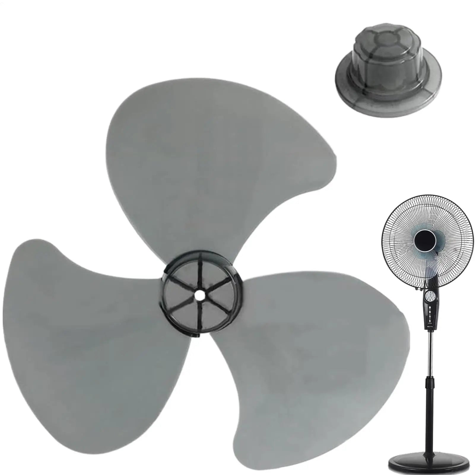 3-Blade Fan Propeller Replacement, Powerful Cooling Floor Standing Fan Blades for Pedestal Fan, Home Outdoor RV Room Use Peaceful Pleasures Health and Wellness